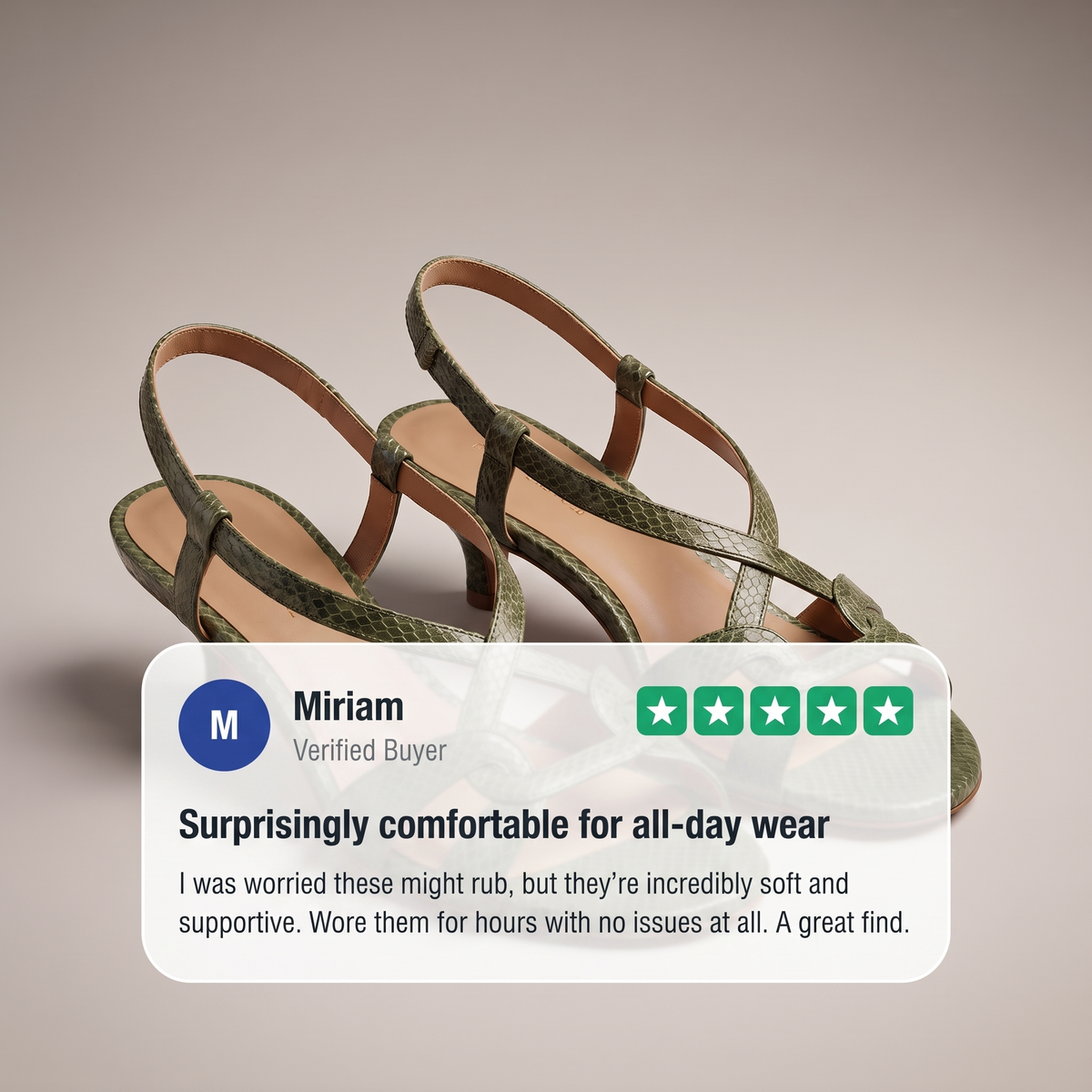 ELEGANT SNAKE EFFECT COMFORT SANDALS