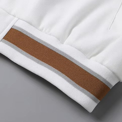 KINGSLEY HOODED VARSITY JACKET