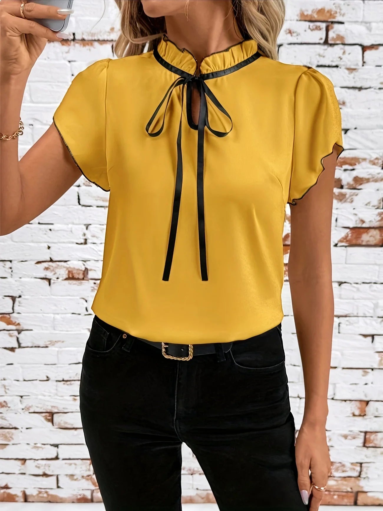 BETHANY COLOUR BLOCK SHORT SLEEVE SHIRT