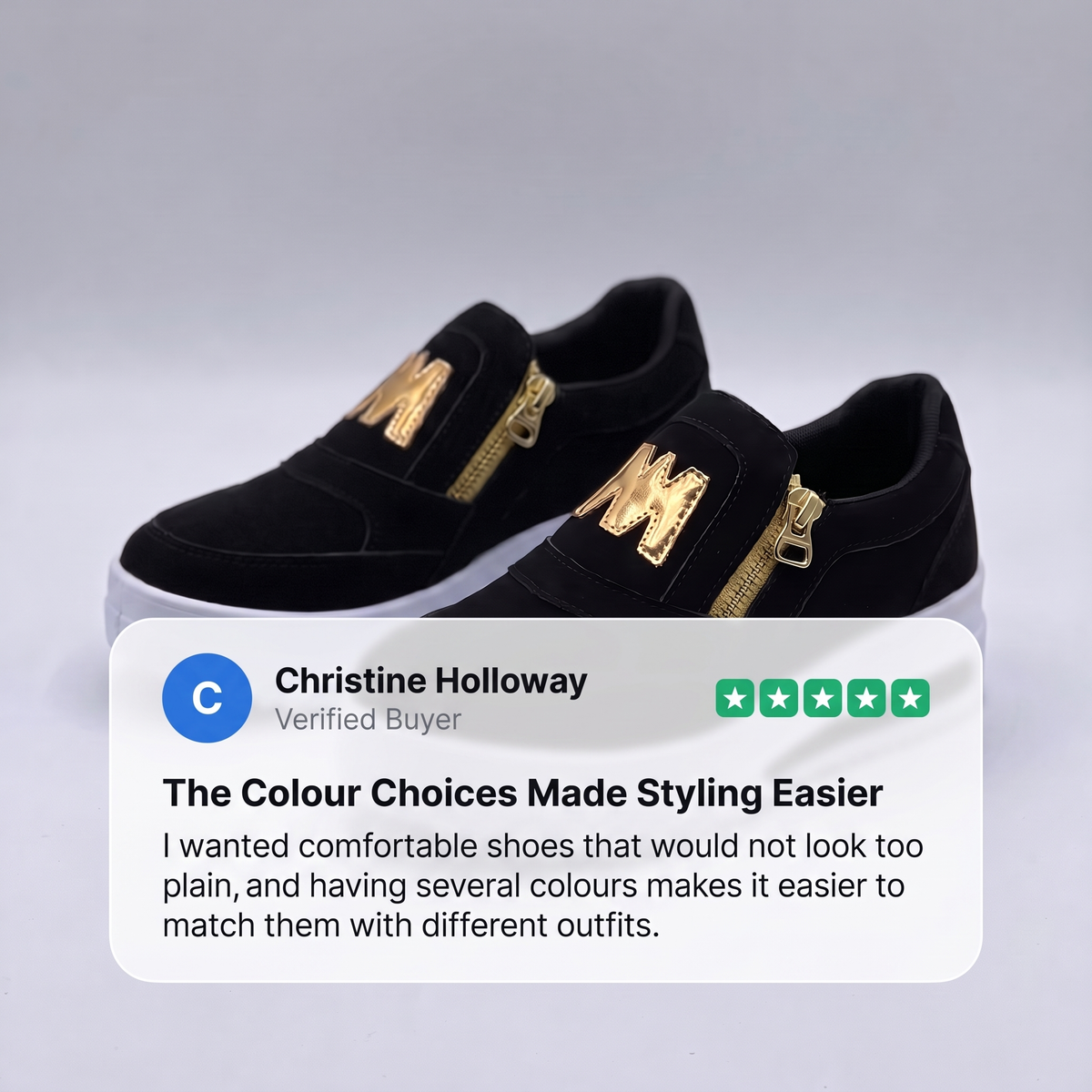 CUSHIONED SLIP ON TRAINERS