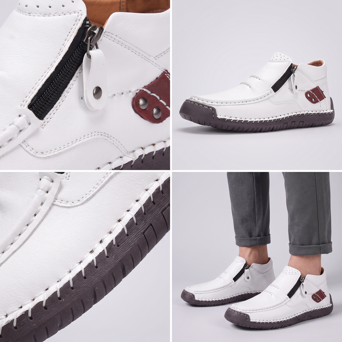 WIDE FIT LEATHER WALKING BOOTS
