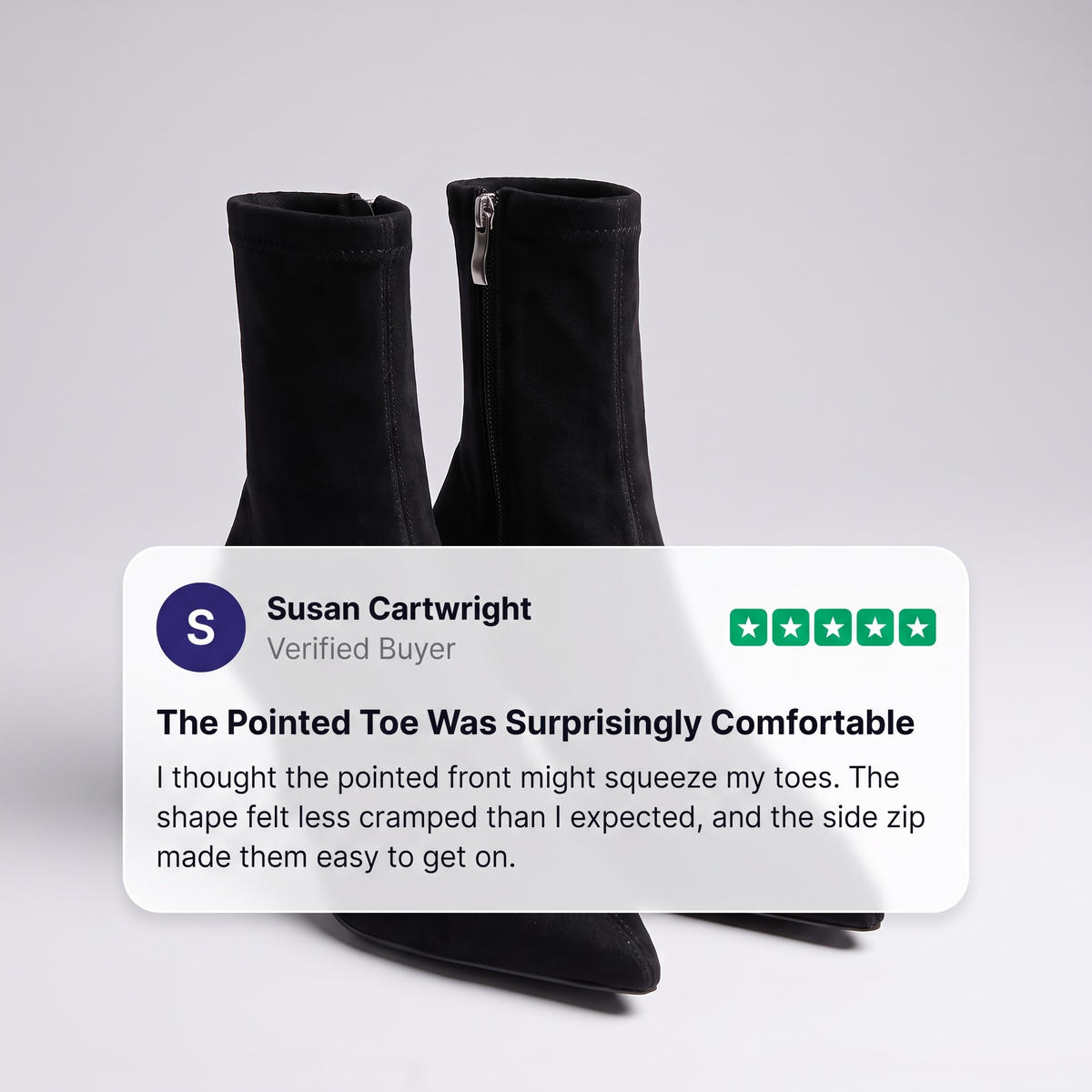 SUEDE POINTED ANKLE BOOTS