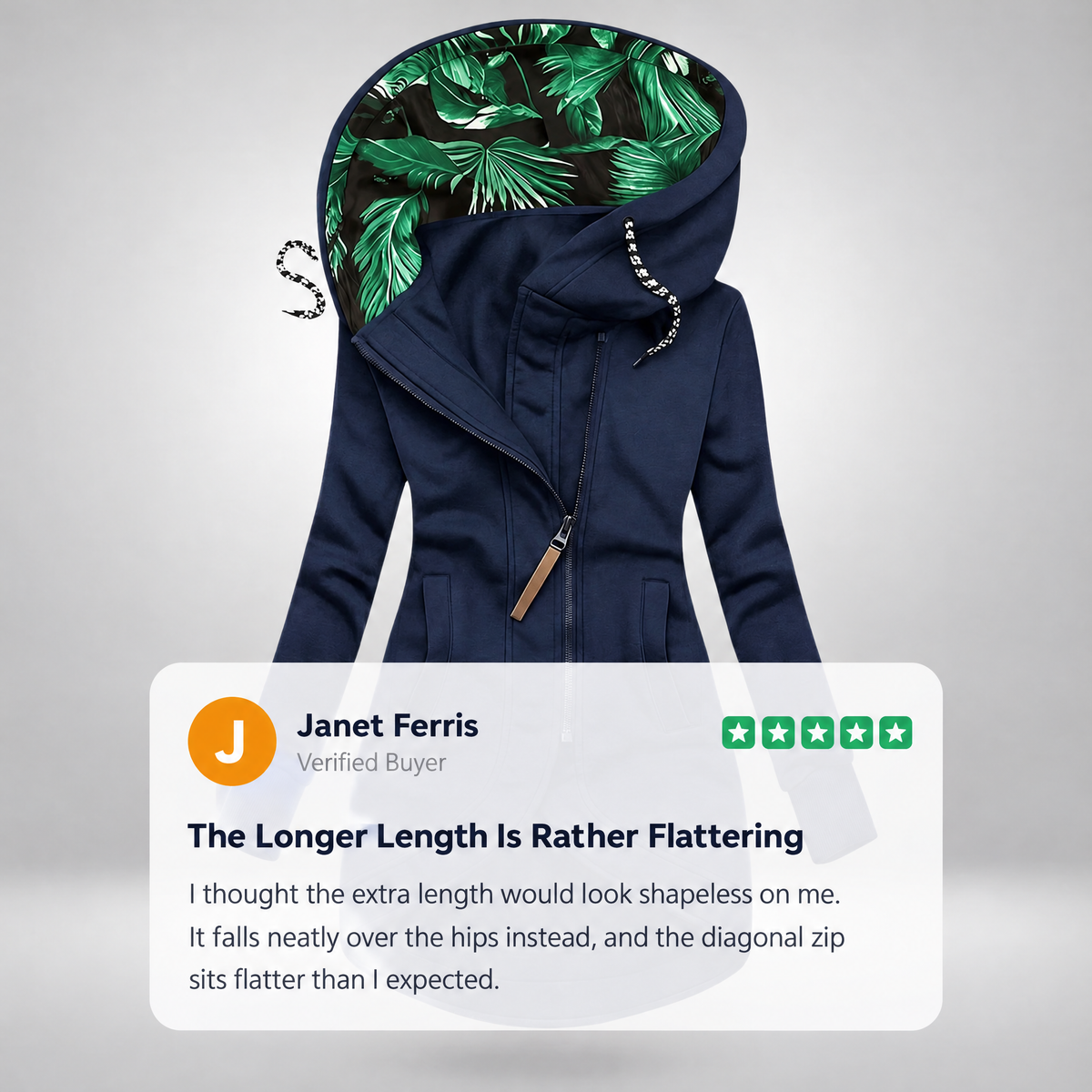 TROPICAL LINED HOODED JACKET