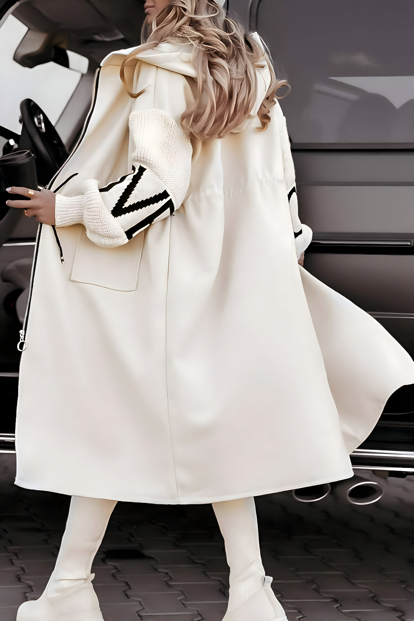 HELENA ELEGANT HOODED KNIT CARDIGAN
