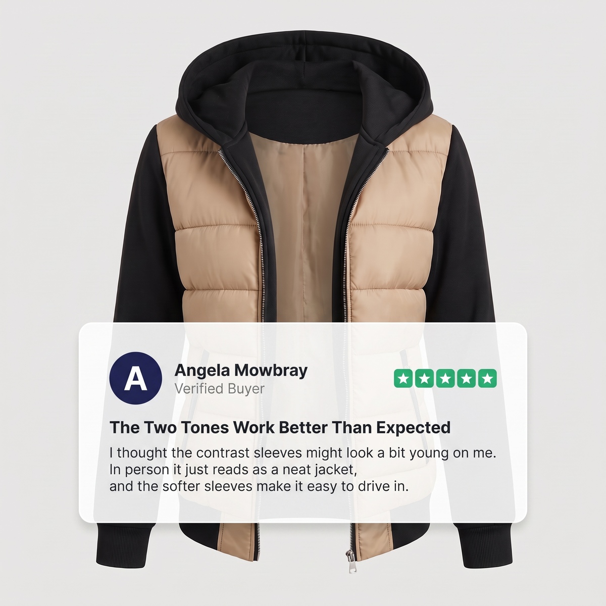 QUILTED FRONT CASUAL JACKET