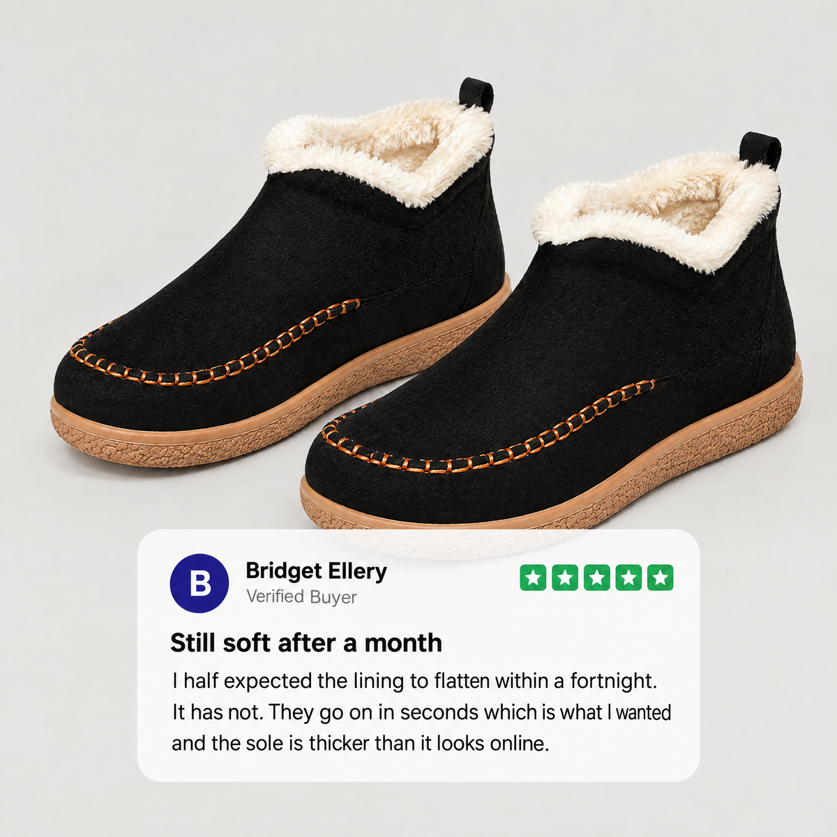 FLEECE COLLAR MOCCASIN BOOTS