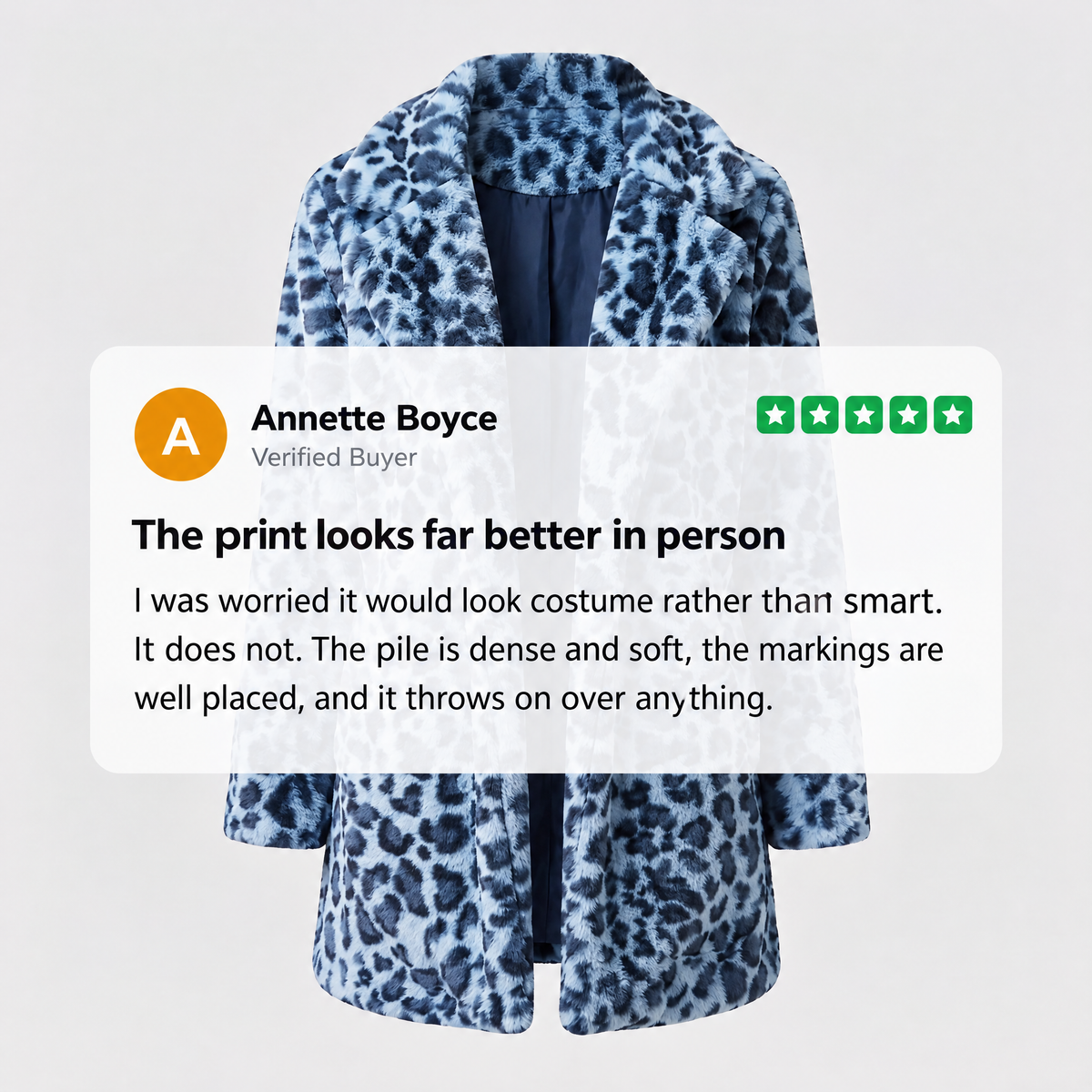 ANIMAL PRINT PLUSH COAT