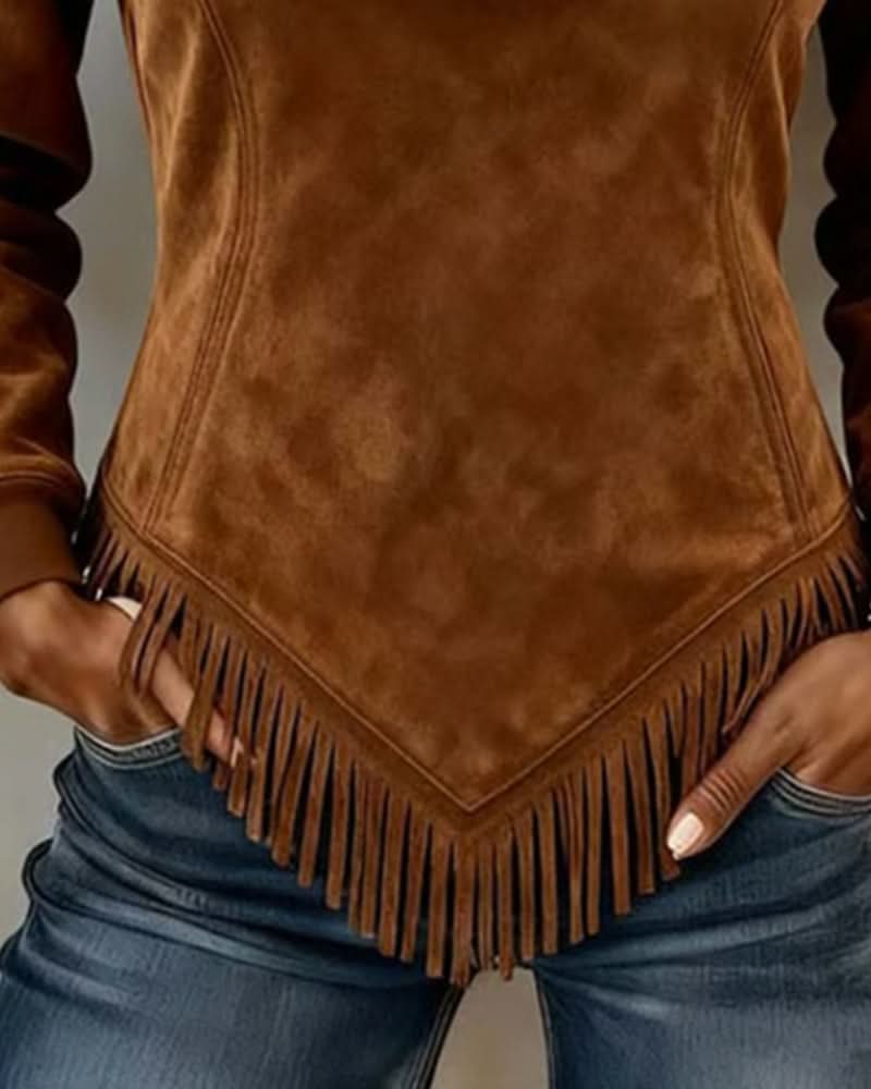 JULIAN SUEDE SWEATER