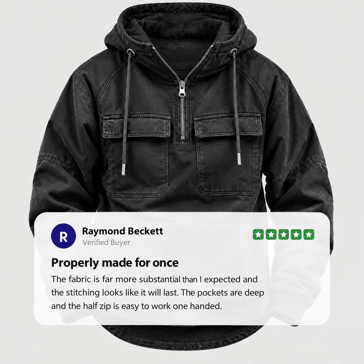 WORKWEAR HOODED ZIP JUMPER