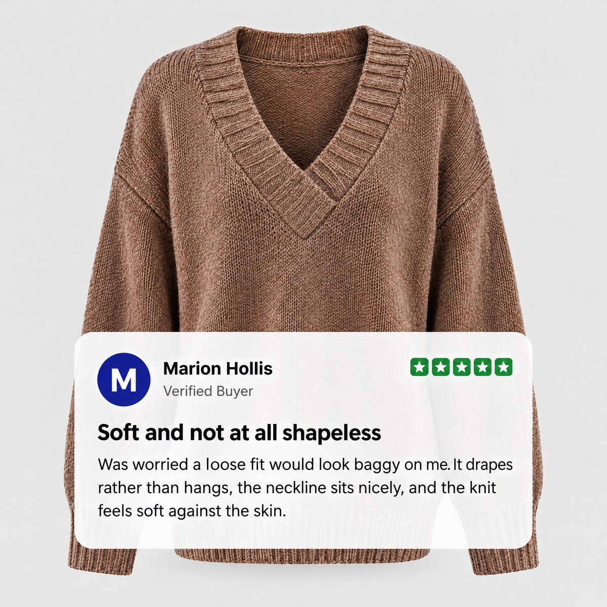 DEEP V-NECK KNIT JUMPER