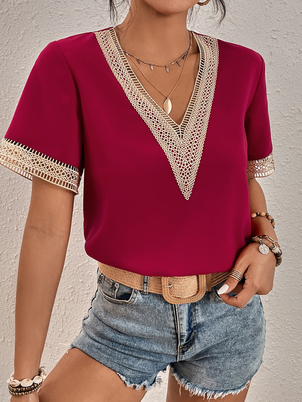 CHIFFON LACE BLOUSE