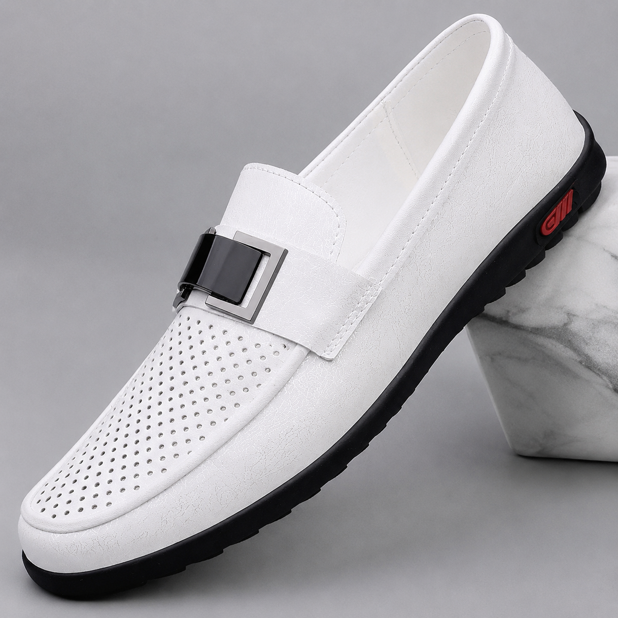 MIDHURST BUCKLE SLIP-ON SHOES