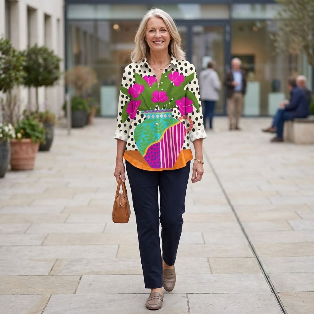 SIDONIE PAINTED BOUQUET BLOUSE