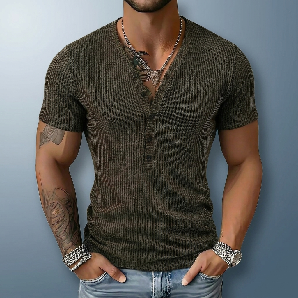DURNFORD RIBBED HENLEY TEE