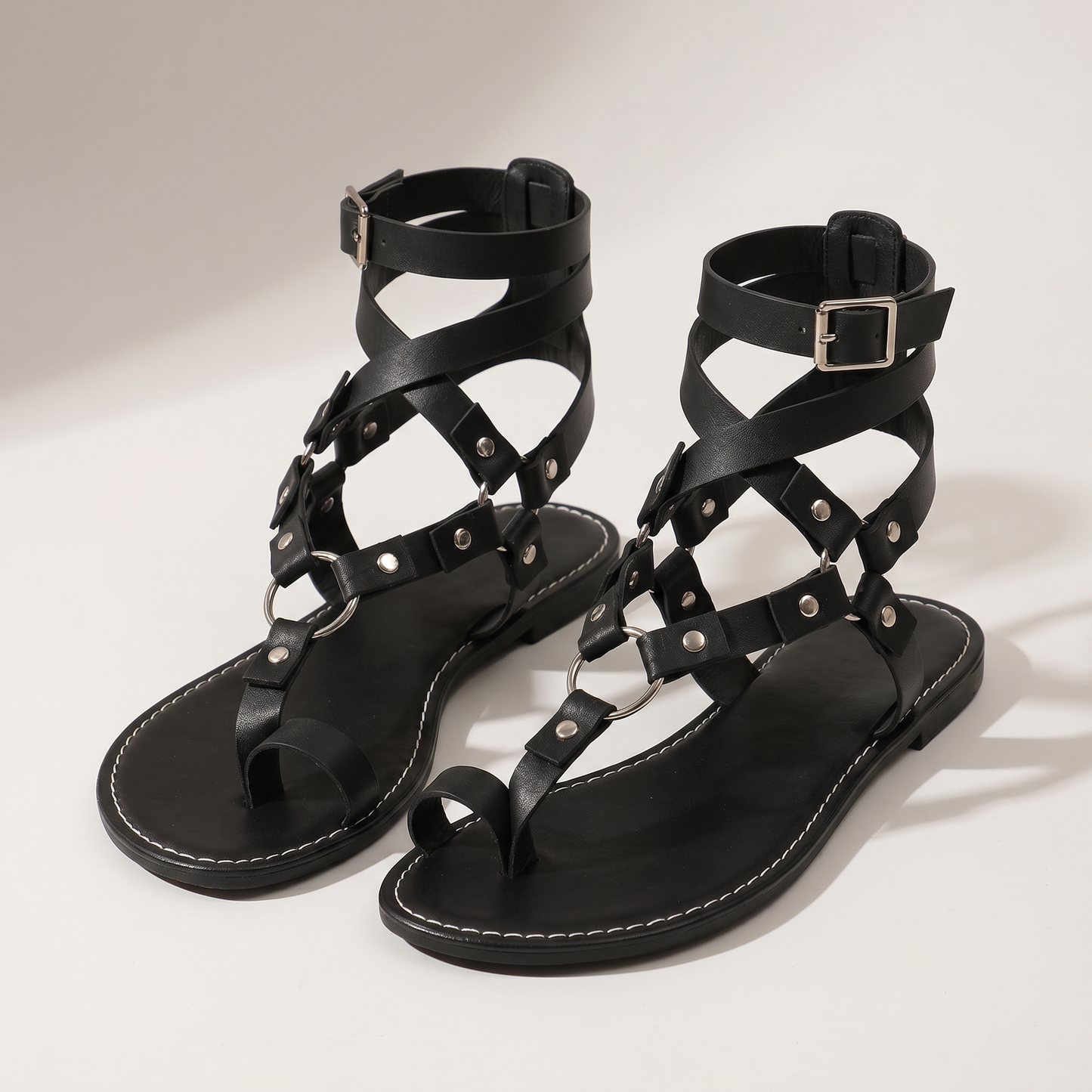 HARRIET STUDDED GLADIATOR SANDALS