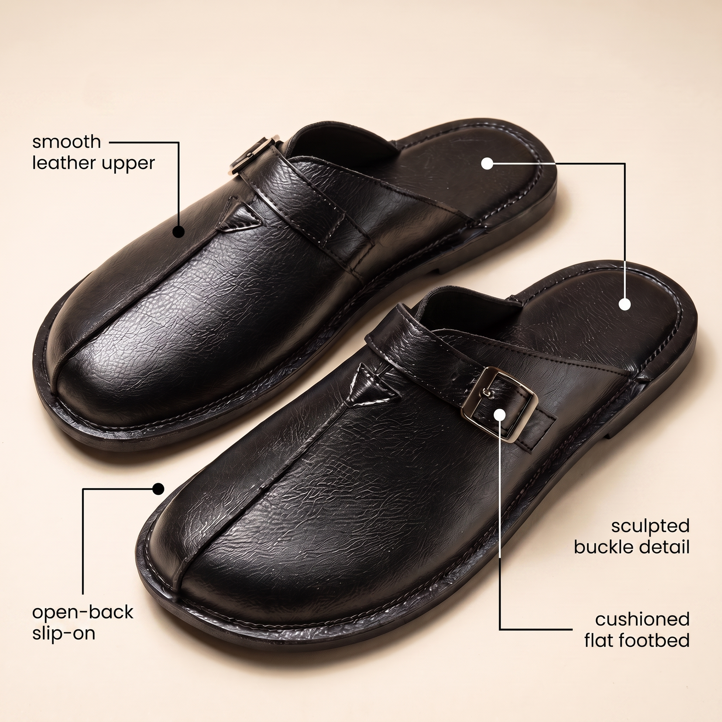RAVENSCOURT LEATHER MULES