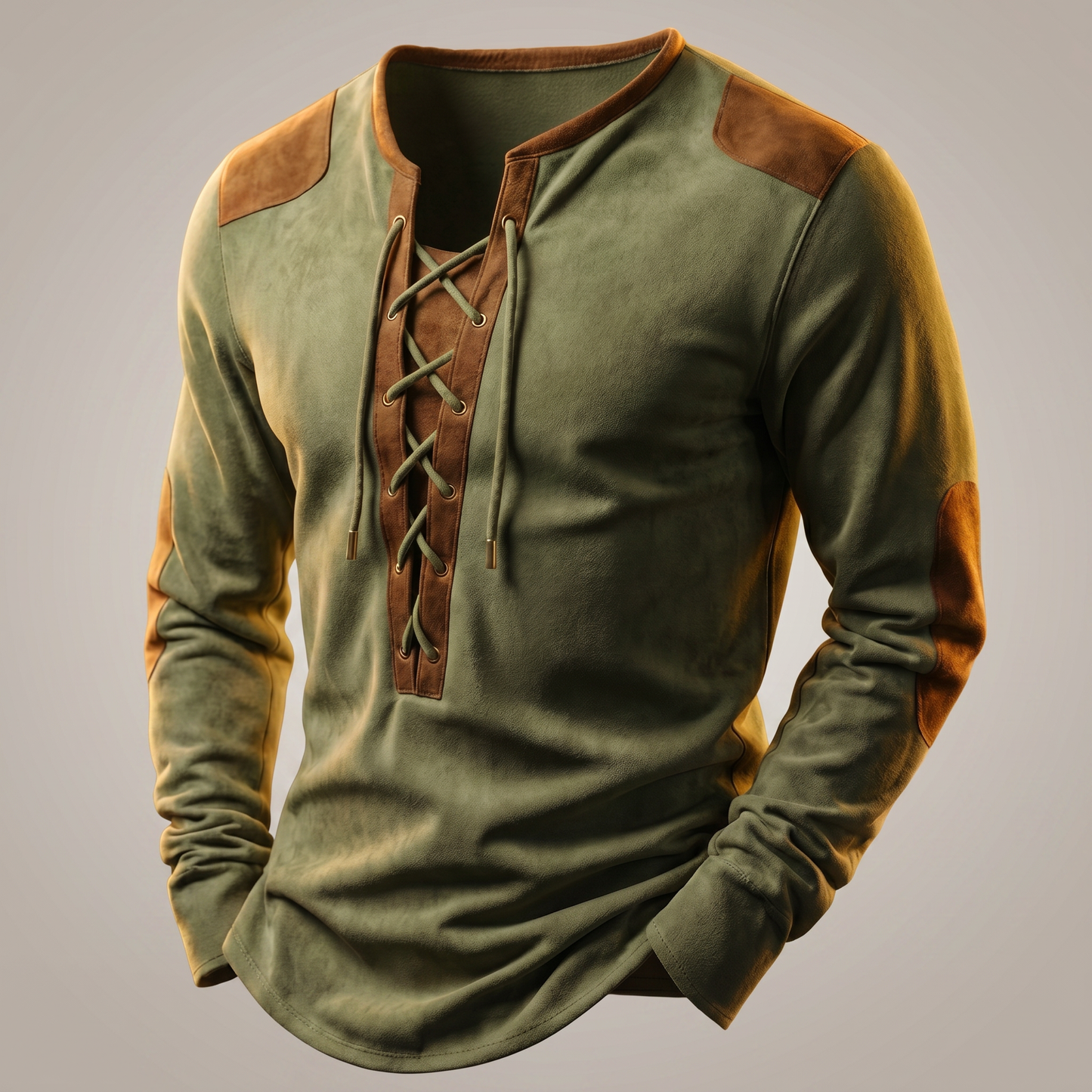 RAVENSHAW VINTAGE LACE-UP SHIRT