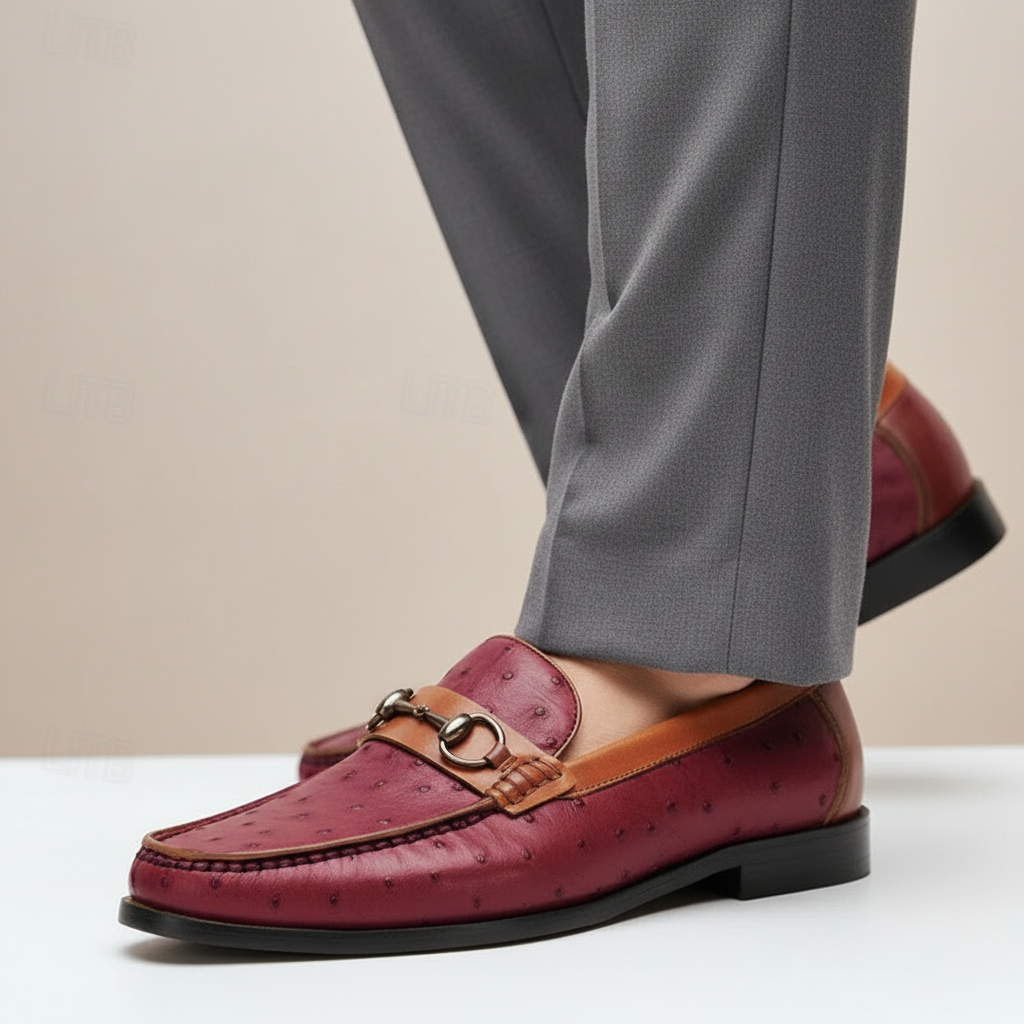 ORVANI COWHIDE LEATHER LOAFERS