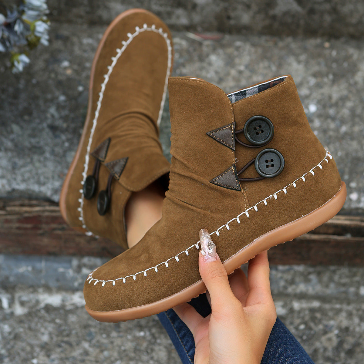 ANABELLE BUTTON BOOTS