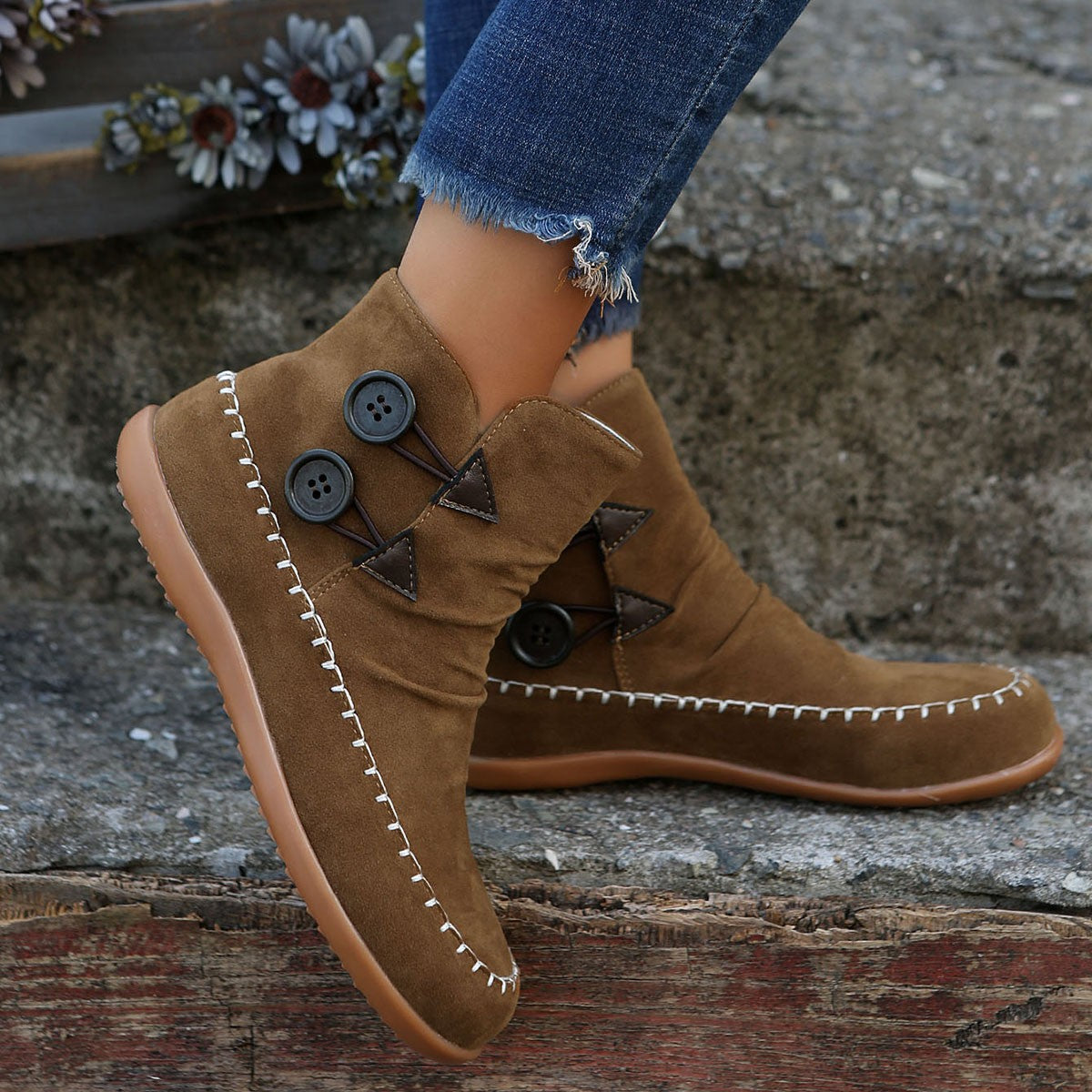 ANABELLE BUTTON BOOTS