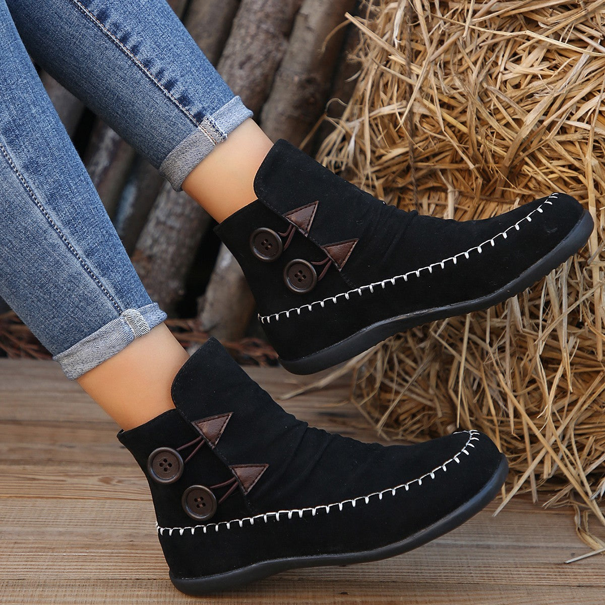 ANABELLE BUTTON BOOTS