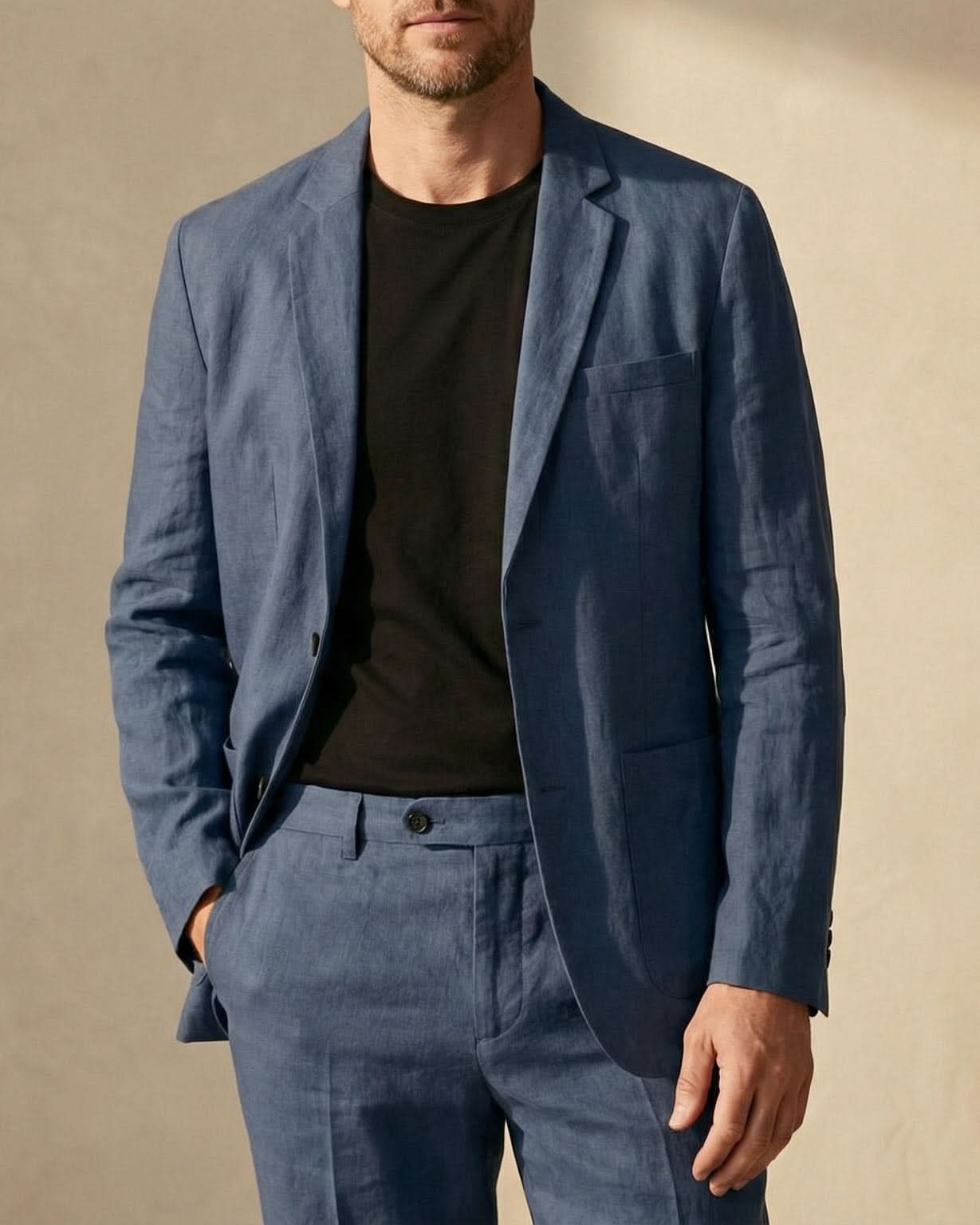 ENZO REFINED LINEN SUIT