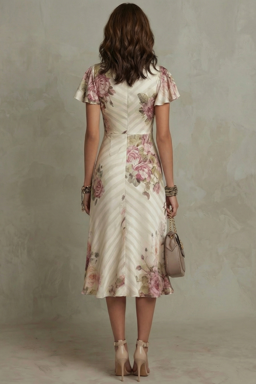 SATIN ELEGANCE MIDI DRESS