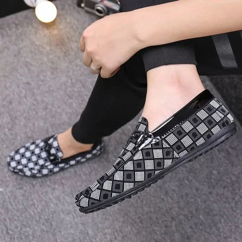 BENSON PLAID LEATHER LOAFERS