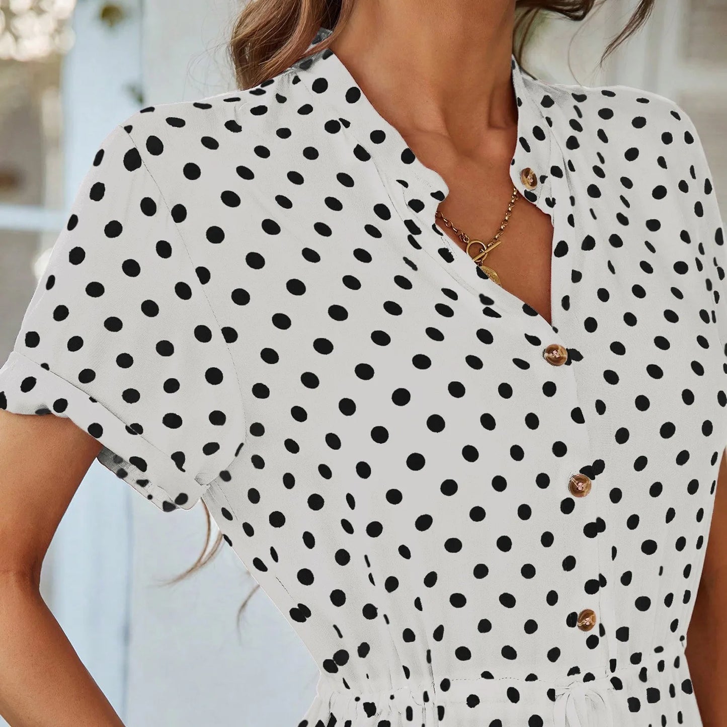 MARISOL POLKA DOT MIDI DRESS