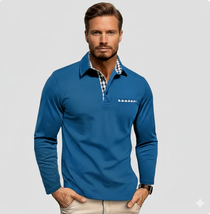 CALVERTON LONG-SLEEVE POLO