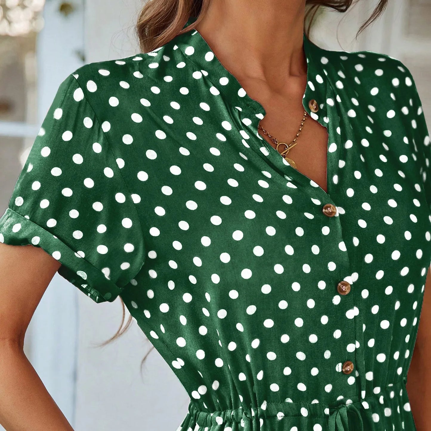 MARISOL POLKA DOT MIDI DRESS