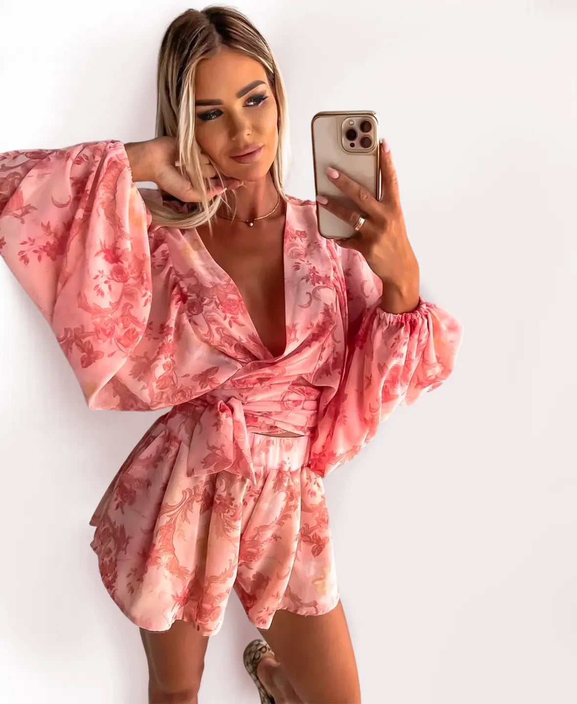TROPICAL WRAP JUMPSUIT