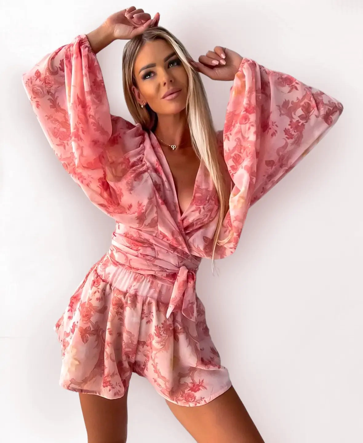 TROPICAL WRAP JUMPSUIT