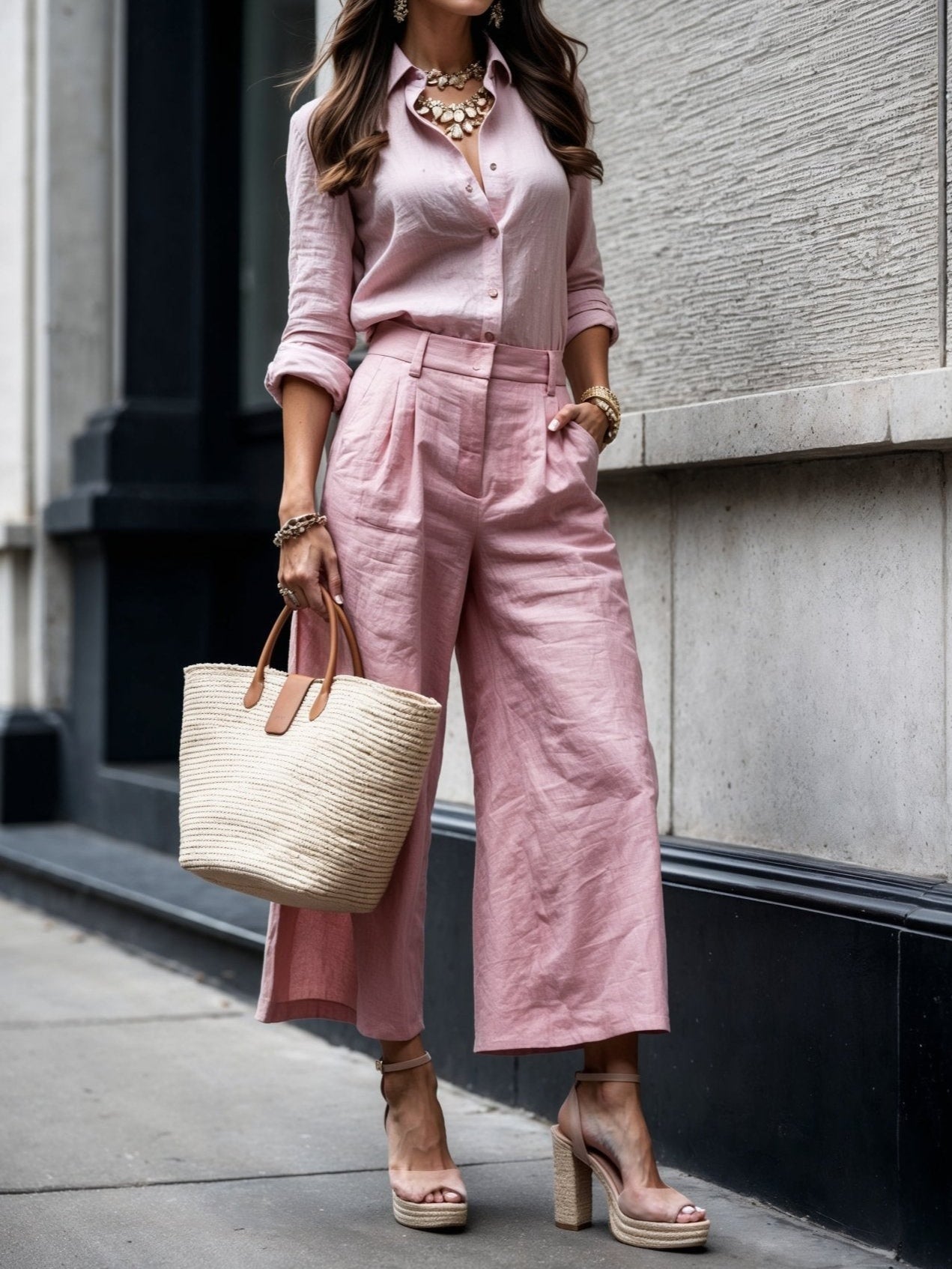 CAPRI PANTS AND LOOSE SHIRT LINEN SET