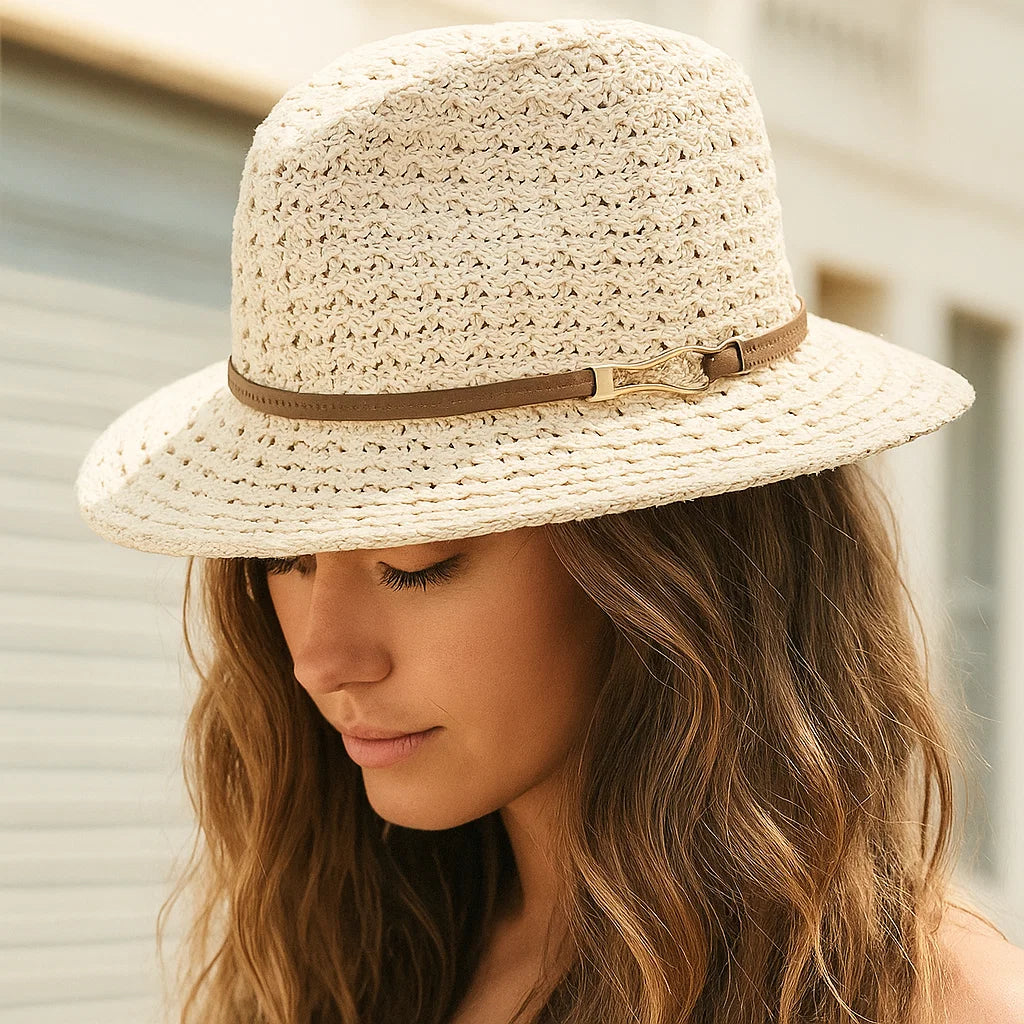 RAYA BELLE WOVEN FEDORA