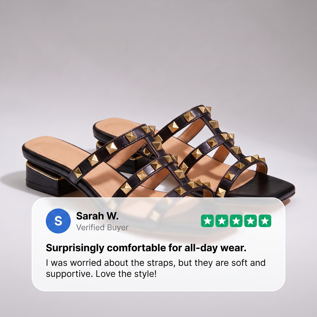 CARTER MODERN STUDDED SANDALS