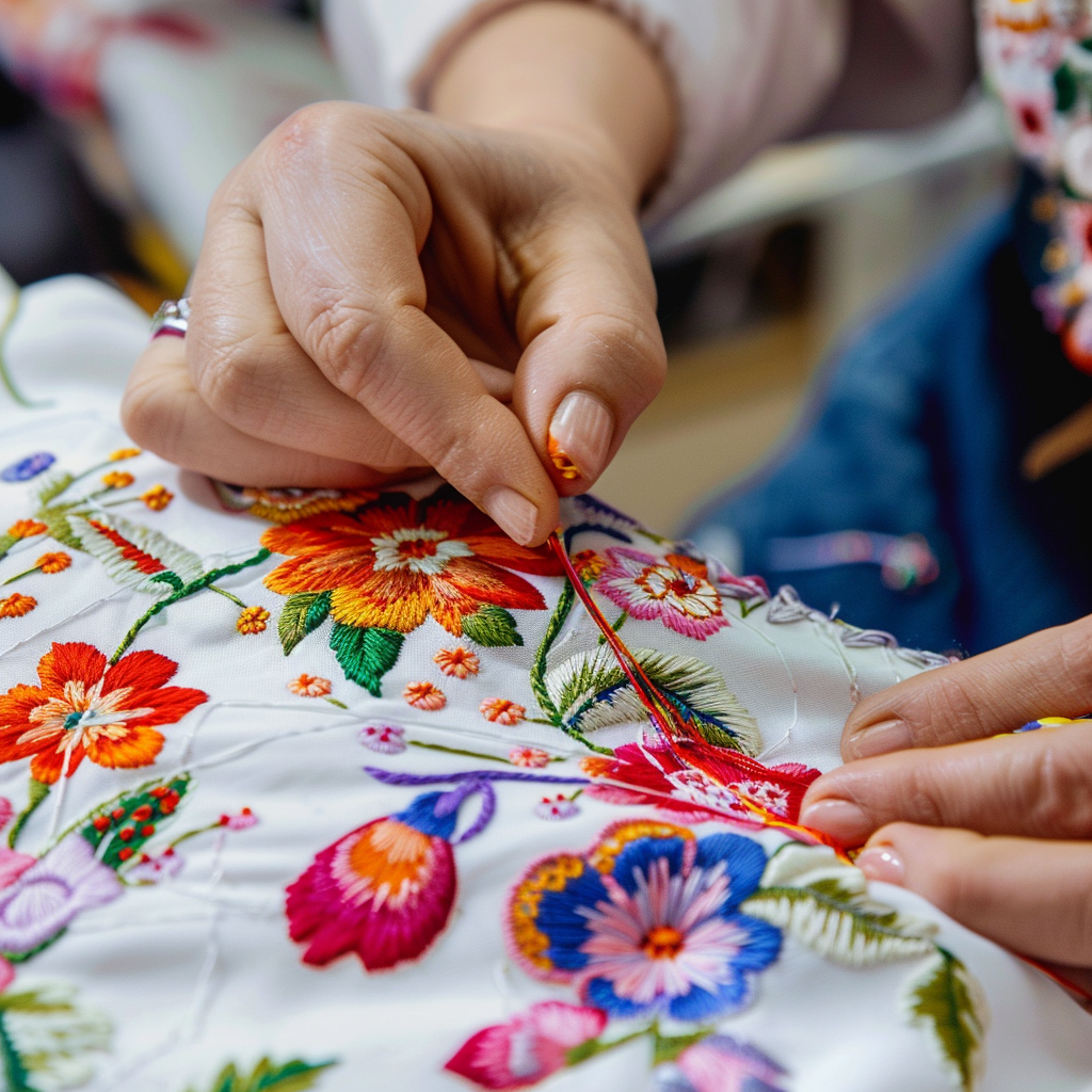 TAMSIN FLORAL EMBROIDERED LINEN SHIRT