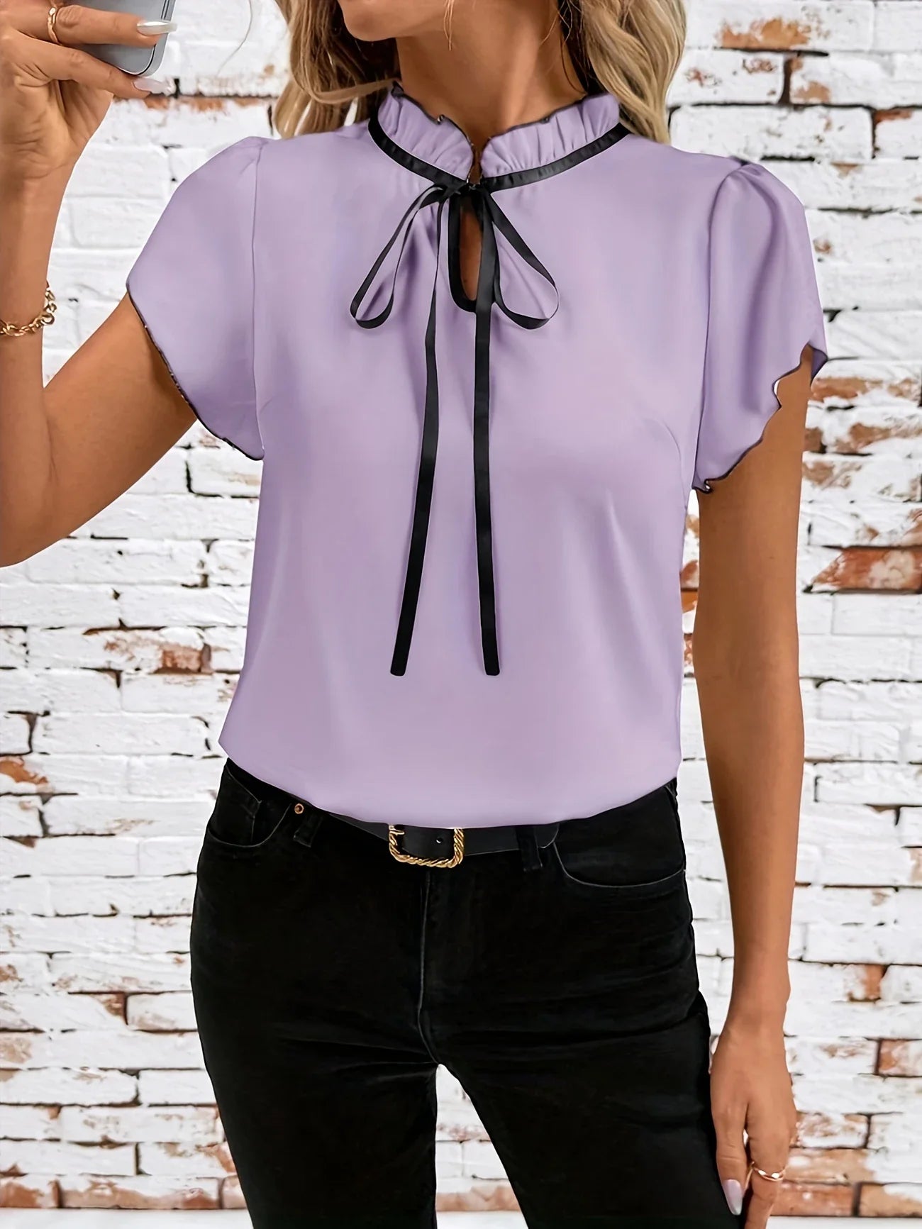 BETHANY COLOUR BLOCK SHORT SLEEVE SHIRT