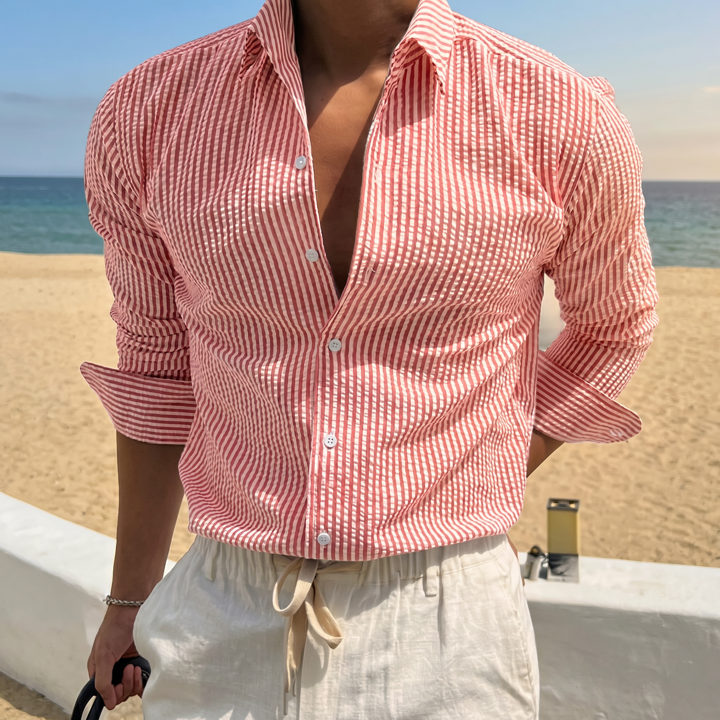 ORMSWELL STRIPED LONG-SLEEVE SHIRT