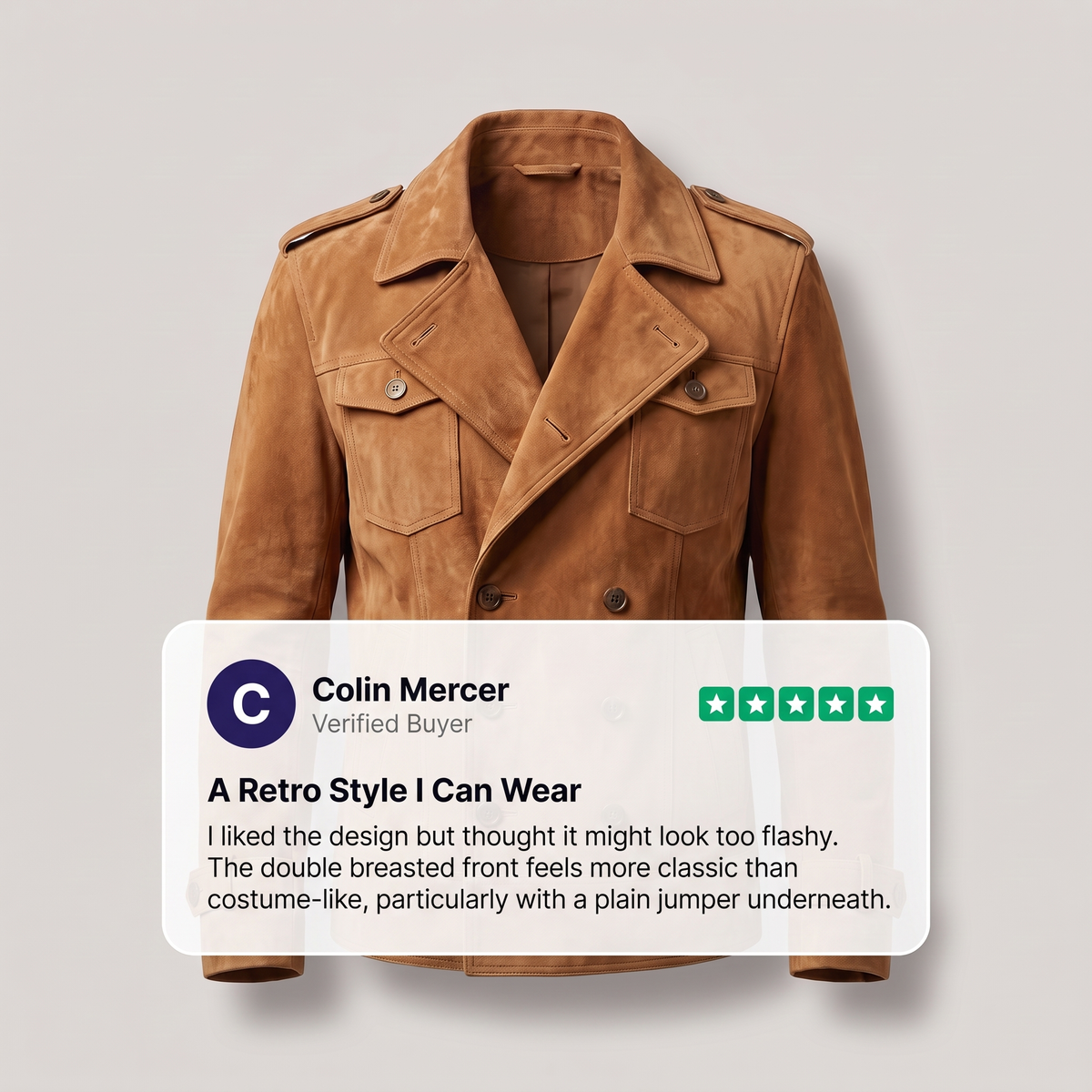 DOUBLE BREASTED SUEDE JACKET
