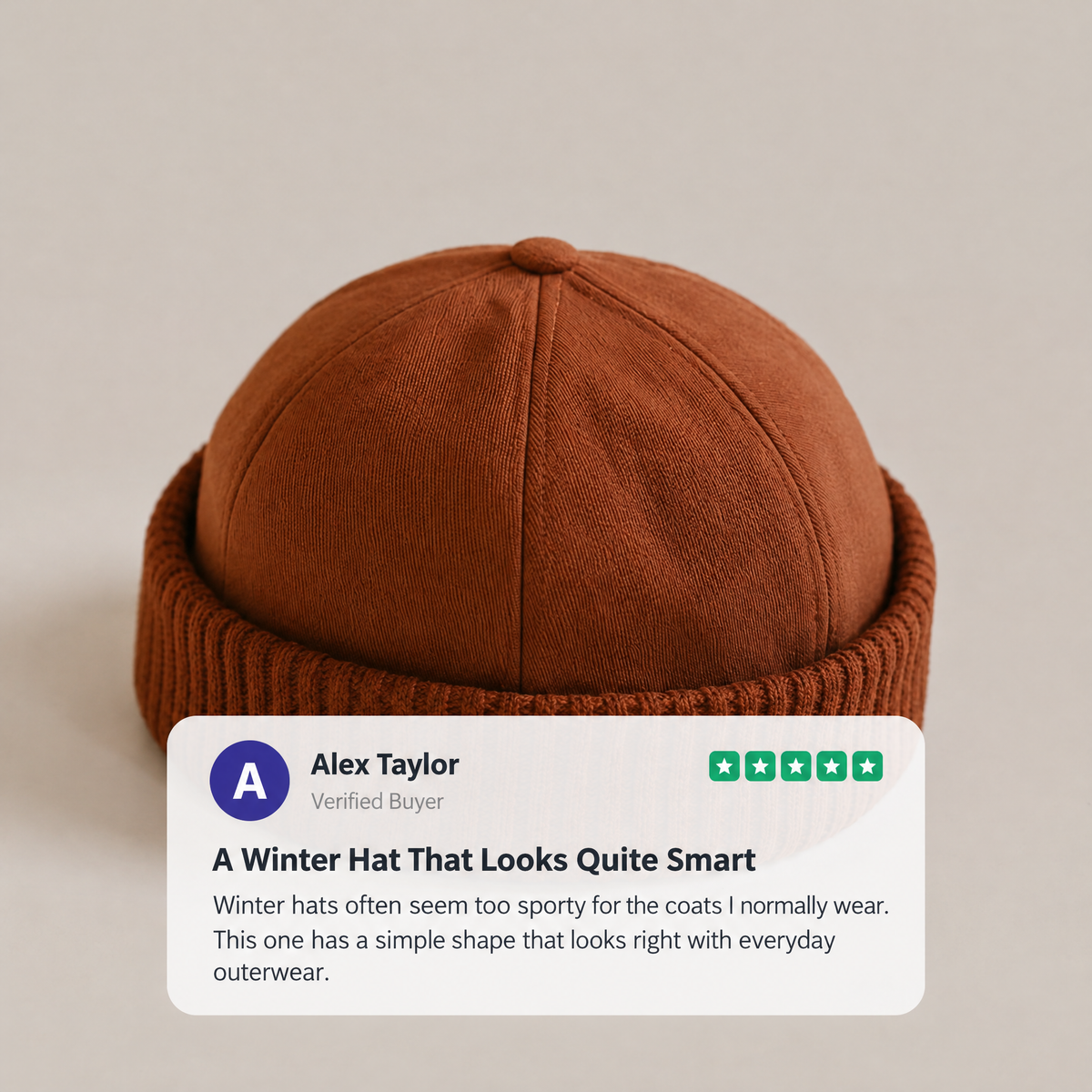 ROLLED EDGE WINTER CAP