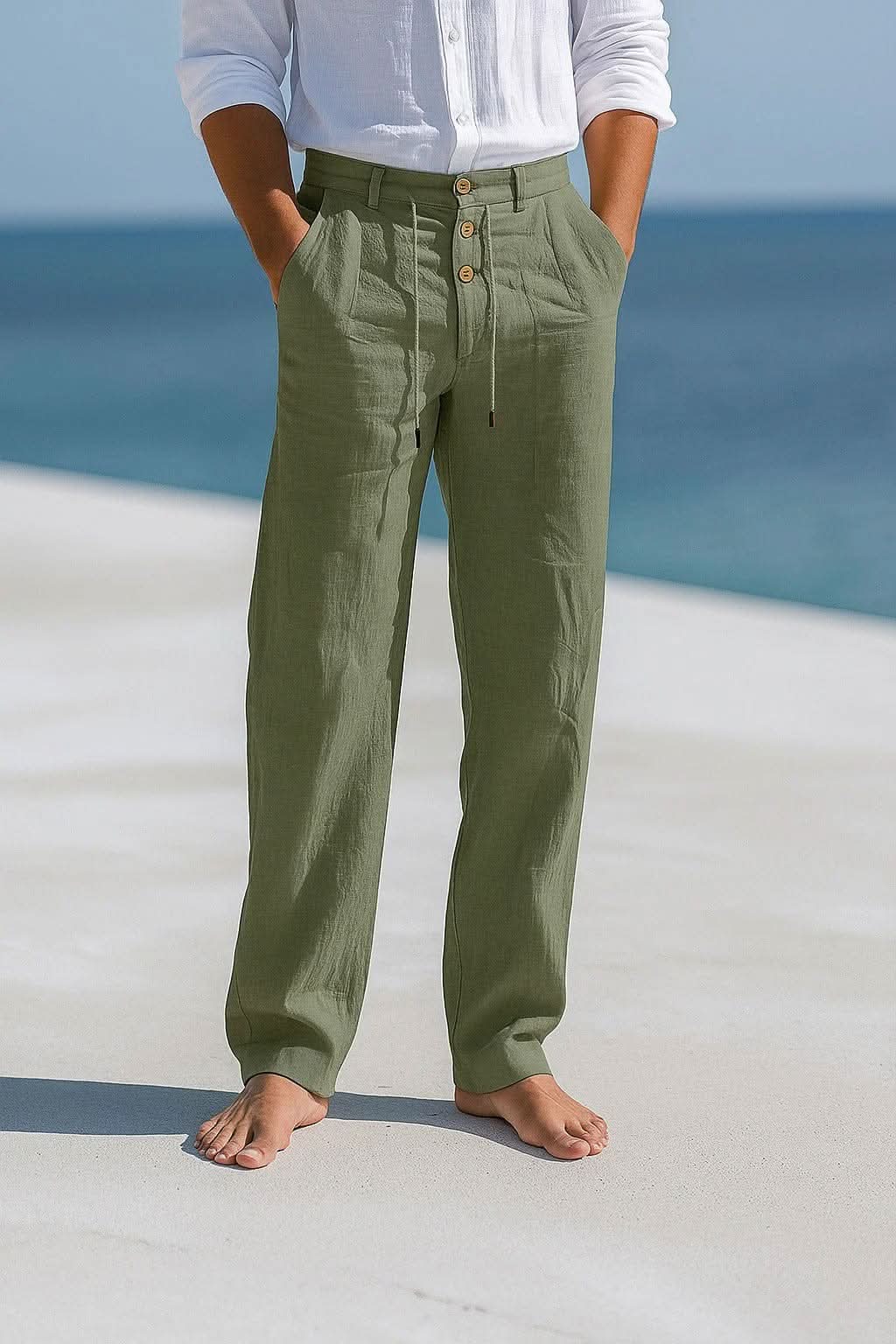 ETHAN LINEN TROUSERS