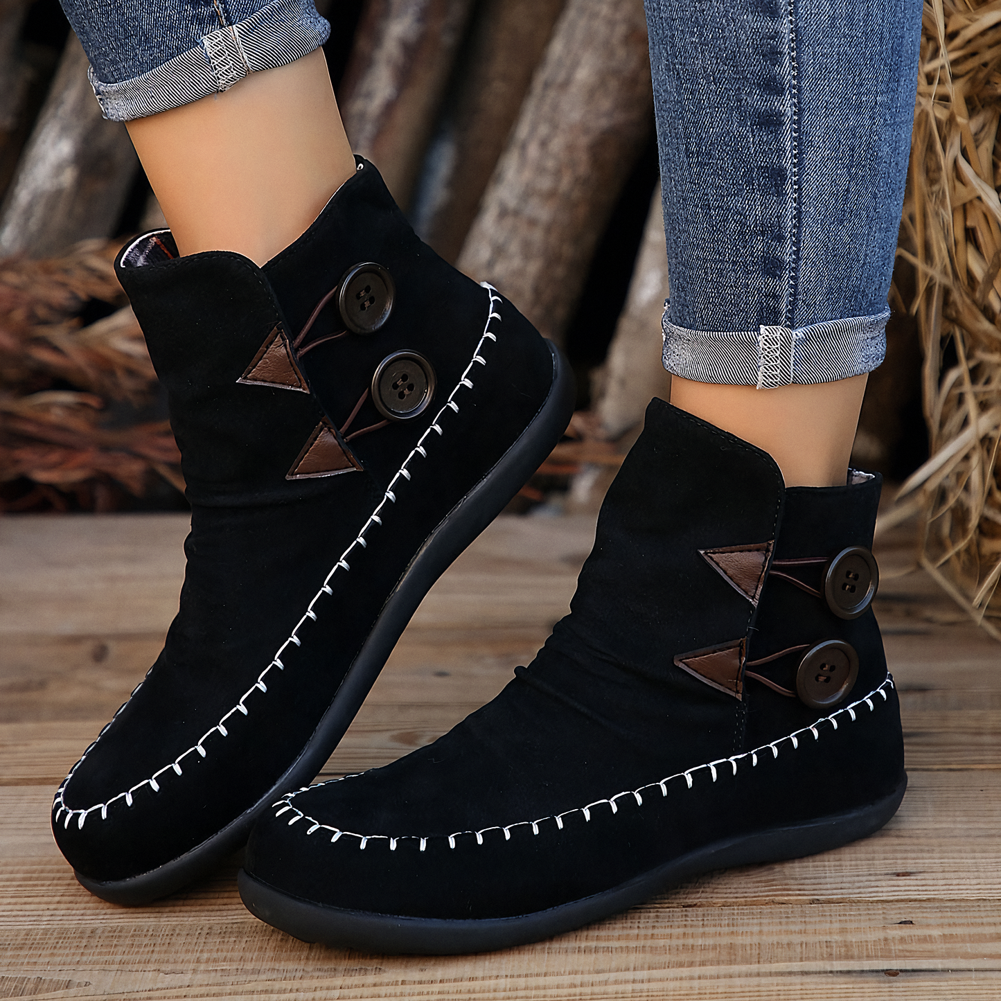 ANABELLE BUTTON BOOTS