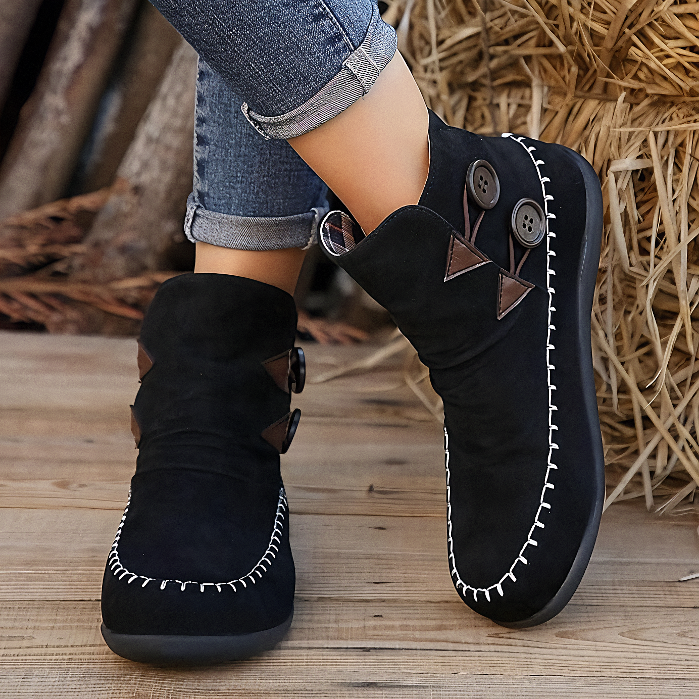ANABELLE BUTTON BOOTS