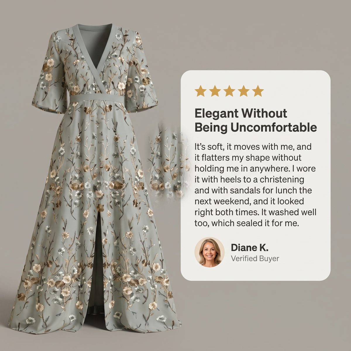 MARISA ELEGANT FLORAL DRESS