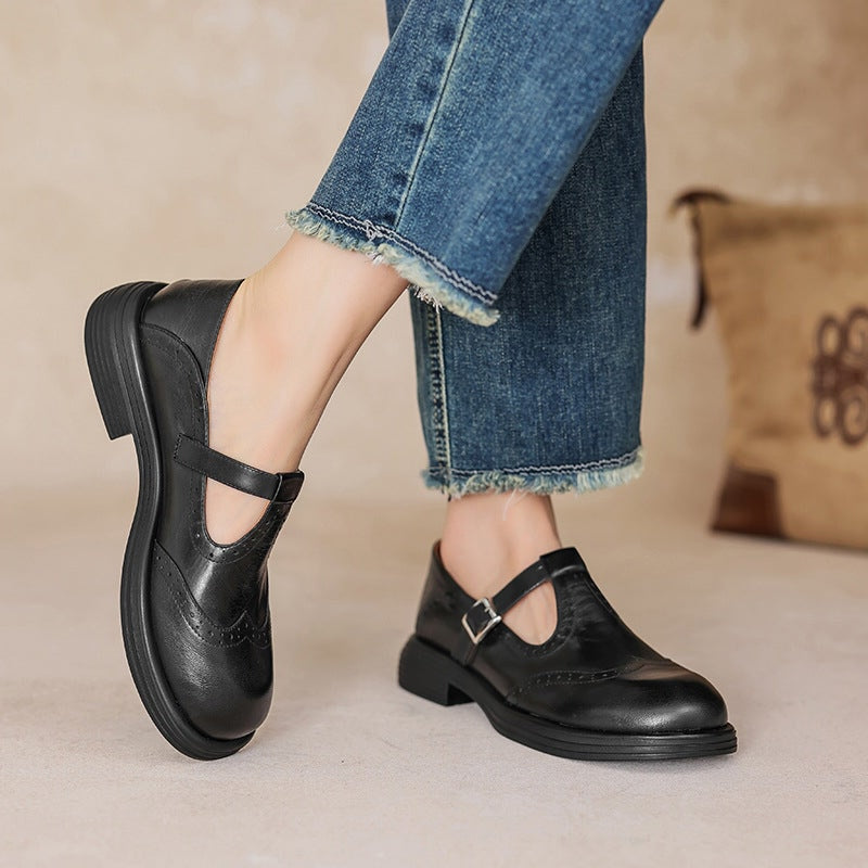 MATTEA ELEGANT LEATHER MARY JANES