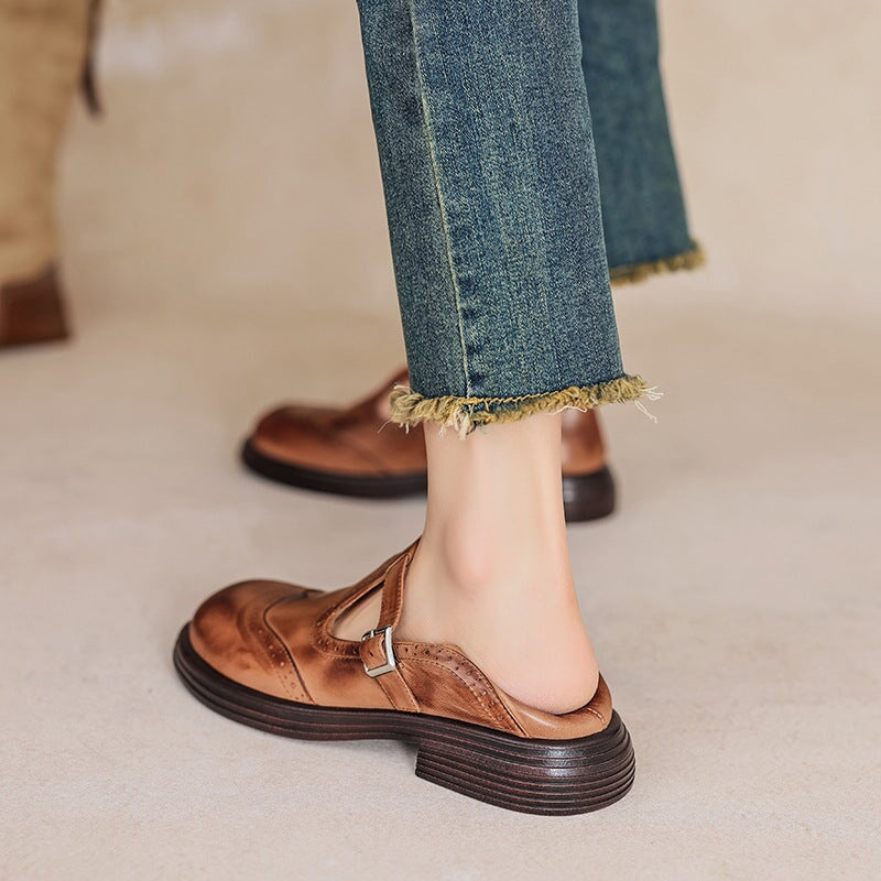 MATTEA ELEGANT LEATHER MARY JANES
