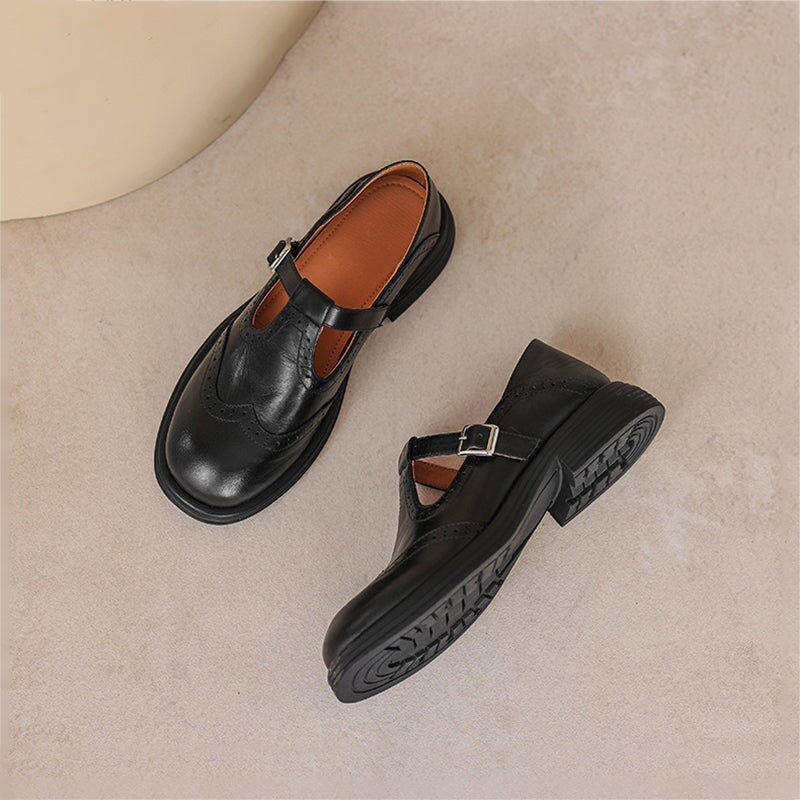 MATTEA ELEGANT LEATHER MARY JANES