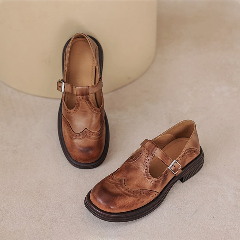 MATTEA ELEGANT LEATHER MARY JANES