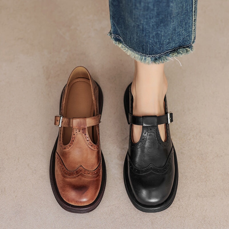 MATTEA ELEGANT LEATHER MARY JANES